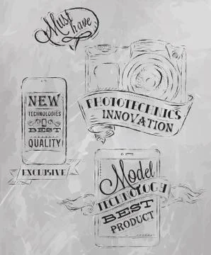 Modern technology elements Stock Illustration