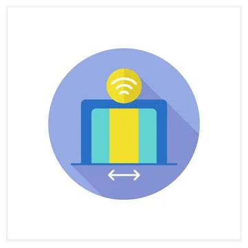 Modern technology flat icon Illustrazione stock