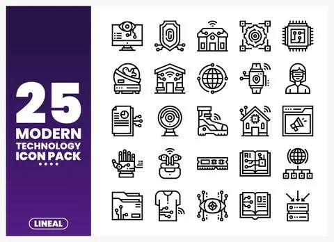 Modern Technology Icons Pack イラスト素材