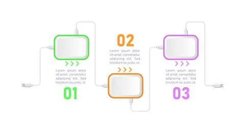 Modern technology infographic chart design template Illustrazione stock