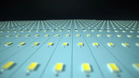 Modern technology of LED light. Diodes in macro shot. Many lines. Fabric Stock Footage 143533296