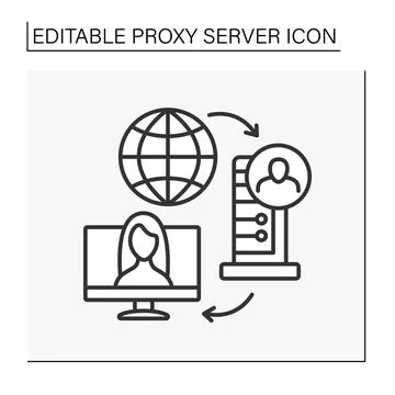 Modern technology line icon Stock Illustration