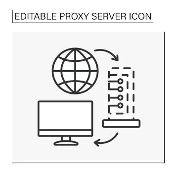 Modern technology line icon 스톡 일러스트