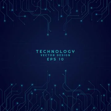 Modern technology line pattern art banner design color dark tone shine light Stock Illustration