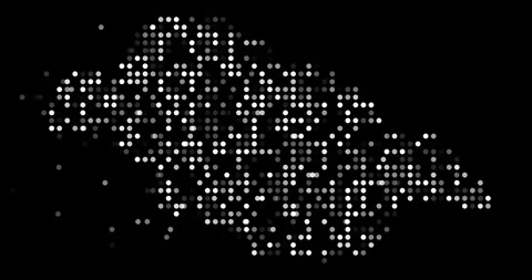 Modern Technology Map Animation of Pitcairn Island Outline Video stock 321064069