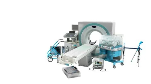 Modern technology in the medical technic 3d render on white no shadow イラスト素材