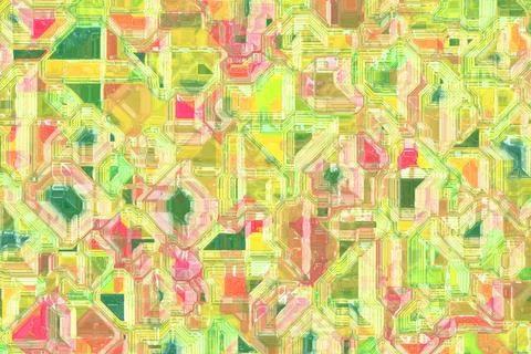 Modern technology optic pattern cg texture illustration Stock Illustration