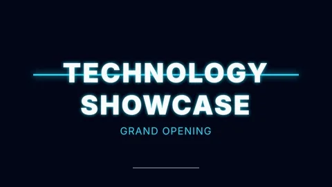 Modern technology product launch title screen for grand opening event prese.. Stock Footage 337578044