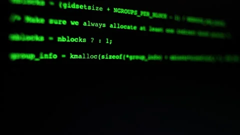 Modern technology, programming language. execution of computer code command Stock Footage 239275575