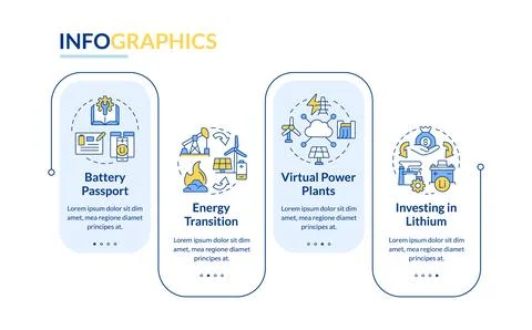 Modern technology regulation rectangle infographic template 스톡 일러스트
