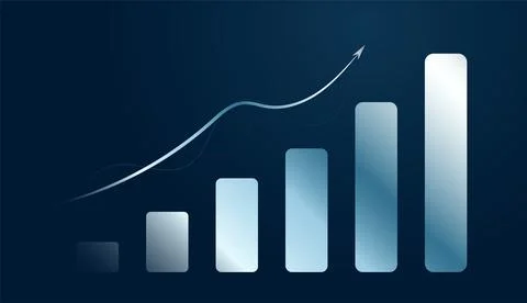 Modern technology is represented through glowing charts that track a defini.. 스톡 일러스트