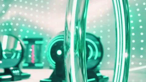 Modern technology setup in a creative workspace featuring lights and gadgets Stock Footage 342037727