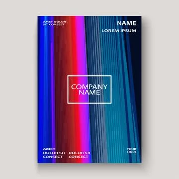 Modern technology striped abstract covers design blue red. Neon Stock Illustration