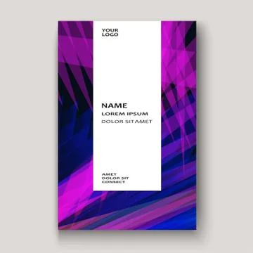 Modern technology striped abstract covers design purple. Neon li Stock Illustration