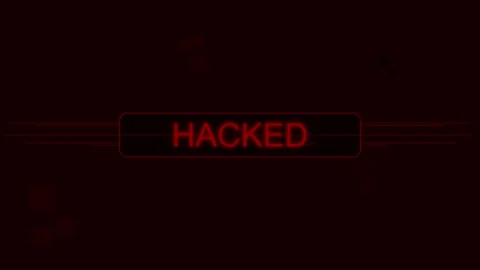 Modern technology system hacked warning alert Stock Footage 296517519