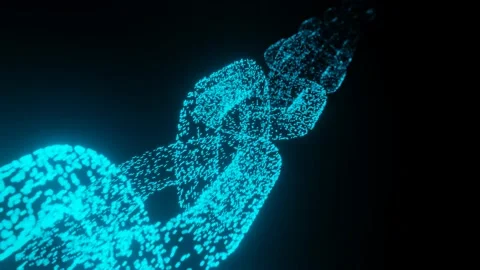 Modern technology video footage. Digital chain. Blockchain. Abstract background. Stock Footage 171122629