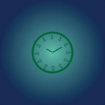 A modern technology watch Abstract view of circular clock. illustration bac.. Stock Illustration