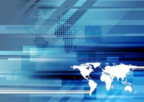 Modern technology world map design. Vector illustration eps 10 Modern tech... Stock Photos