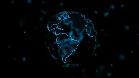 Modern techy background with earth map for presentation. news background 4k. イラスト素材