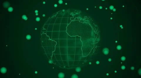 Modern techy background with earth map for presentation. news background 4k. イラスト素材