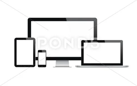 Modern tehnology devices set Stock Illustration
