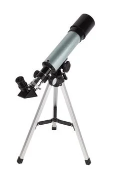 Modern telescope isolated Foto stock