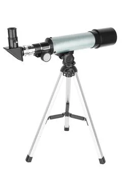 Modern telescope isolated Stock Photos