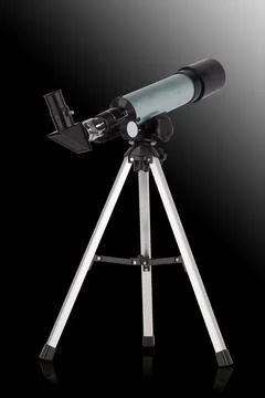 Modern telescope isolated Stock-Fotos