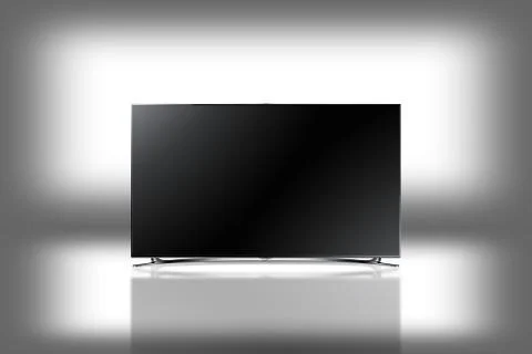 Modern television turned off Stock Photos
