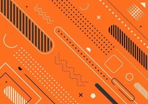 Modern template abstract geometric pattern flat design elements memphis style イラスト素材