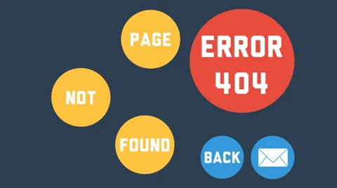 Modern template for Error 404 - Page not found with flat colorful bubbles Stock-Footage 66197675