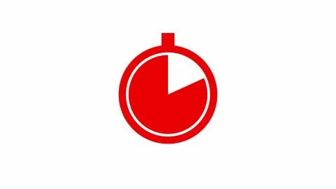 Modern ten second accurate timer countdown red white abstract background. イラスト素材