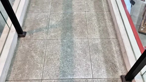 Modern Terrazzo Stone Floor Texture with Minimalist Geometric Lines Stock Footage 331873649