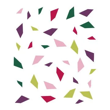 Modern terrazzo texture with bright polygon chips vector element. Stock Illustration