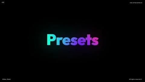 Modern Text Presets Stock After Effects