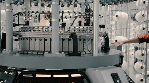 Modern textile factory Stock Footage 54430195