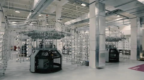 Modern textile factory Stock Footage 54430252