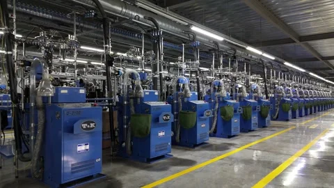 Modern textile production. High-tech production environment Stock Footage 309211943