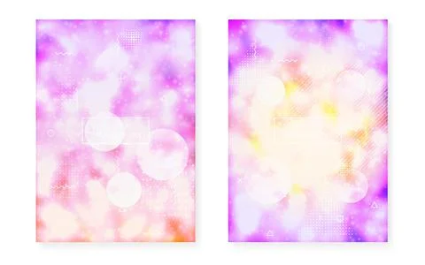 Modern Texture. Summer Dots. Trendy Flyer. Tech Multicolor Templ Stock Illustration