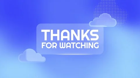 Modern Thanks for Watching Motion Graphic with Blue Sky Gradient Video stock 319059352