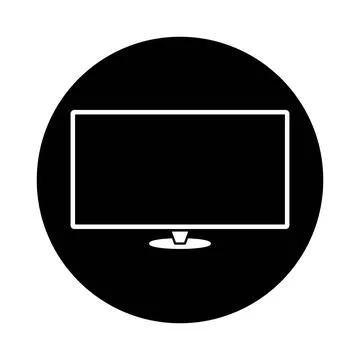Modern thin frame display computer monitor,flat bubble design 스톡 일러스트