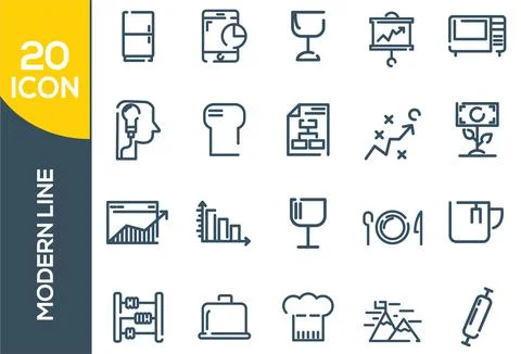 Modern thin line icons set of tourism travel transportation, trip to resort h Stock Illustration