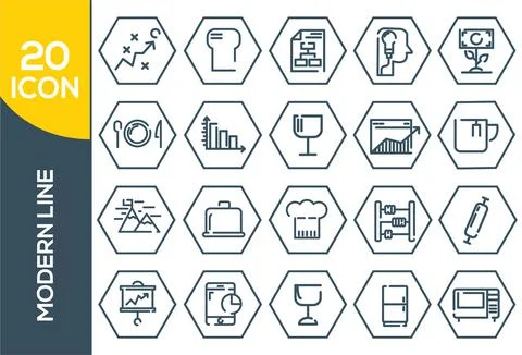 Modern thin line icons set of tourism travel transportation, trip to resort h Illustrazione stock