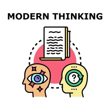 Modern thinking concept discovering knowledge and solving problems Stock Illustration