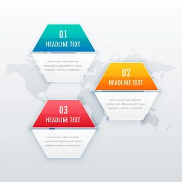 Modern three steps infograph template design for web, presentation or workf.. Stock Illustration