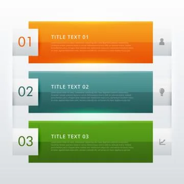 Modern three steps infographic template design for business presentation, w.. Stockillustratie