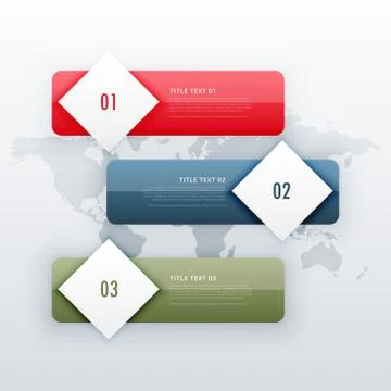 Modern three steps infographic template Stock Illustration