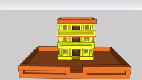 Modern Three store Building Stock-Footage 344134619