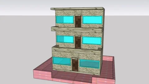 Modern Three Storried Building 스톡 동영상 346712359
