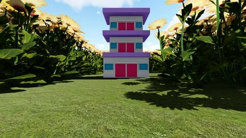 Modern Three Storried Building 스톡 동영상 347145459